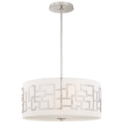 George Kovacs Alecia's Necklace 18in 3-Light Drum Pendant | Contemporary Brushed Nickel | Kitchen Island & Dining Room | 18 x 9 in | Model P194-084