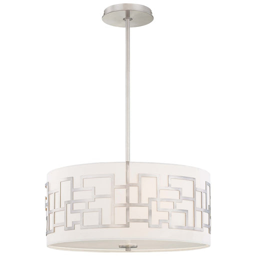 George Kovacs Alecia's Necklace 18in 3-Light Drum Pendant | Contemporary Brushed Nickel | Kitchen Island & Dining Room | 18 x 9 in | Model P194-084
