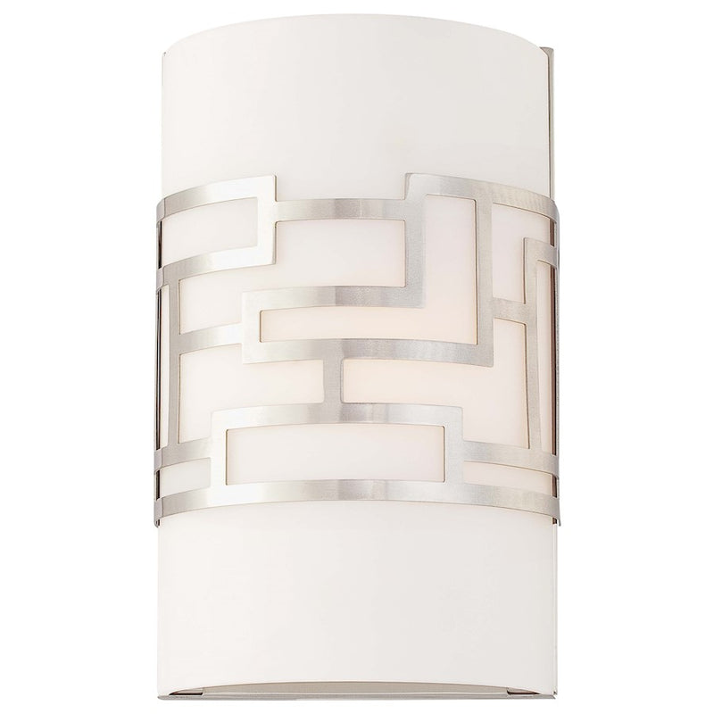 George Kovacs Alecia's Necklace 1-Light Wall Sconce | Contemporary Brushed Nickel | Hallway & Bedroom Accent Light | 6 x 4 x 10 in | Model P195-084