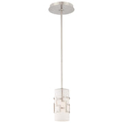 George Kovacs Alecia's Necklace 4in 1-Light Mini Pendant | Contemporary Brushed Nickel | Kitchen Island & Accent | 4 x 4 x 7 in | Model P196-084