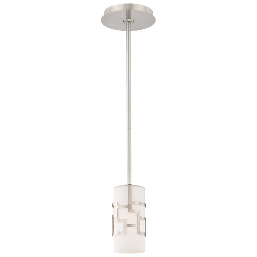 George Kovacs Alecia's Necklace 4in 1-Light Mini Pendant | Contemporary Brushed Nickel | Kitchen Island & Accent | 4 x 4 x 7 in | Model P196-084