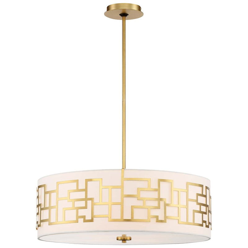 George Kovacs Alecia's Necklace 24in 4-Light Pendant | Transitional Honey Gold Metal | Kitchen Island & Dining Room | 24 x 24 x 8 in | Model P197-248