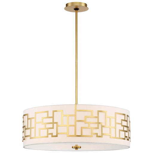 George Kovacs Alecia's Necklace 24in 4-Light Pendant | Transitional Honey Gold Metal | Kitchen Island & Dining Room | 24 x 24 x 8 in | Model P197-248