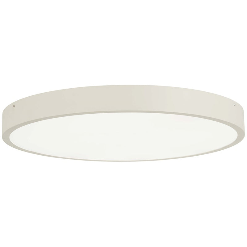 George Kovacs Ugo 28in LED Flush Mount | Contemporary Sand White | Bedroom & Living Room | 28 x 28 x 3 in | Model P2013-655-L
