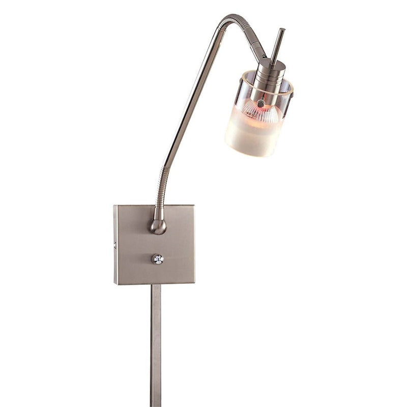 George Kovacs 26in 1-Light Wall Sconce | Contemporary Brushed Nickel | Living Room & Bedroom Accent | W 4 x D 7 x H 26 in | Model P220-084