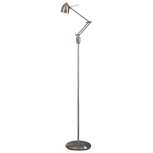 George Kovacs Reading Room 58in 1-Light Floor Lamp | Contemporary Brushed Nickel Task Light | Living Room & Office Reading Lamp | Model P255-084