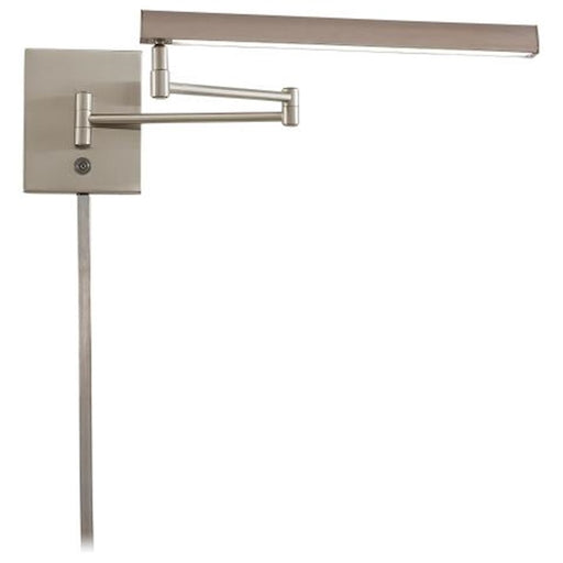 George Kovacs LED Swing Arm Wall Sconce | Contemporary Brushed Nickel | Bedroom Reading Light | 17 x 3 x 6 in | Model P266-1-084-L