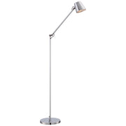 George Kovacs LED 35in Floor Lamp | Chrome Contemporary | Living Room & Reading Nook | 8 x 18 x 35 in, 12W LED | Model P303-2-077-L