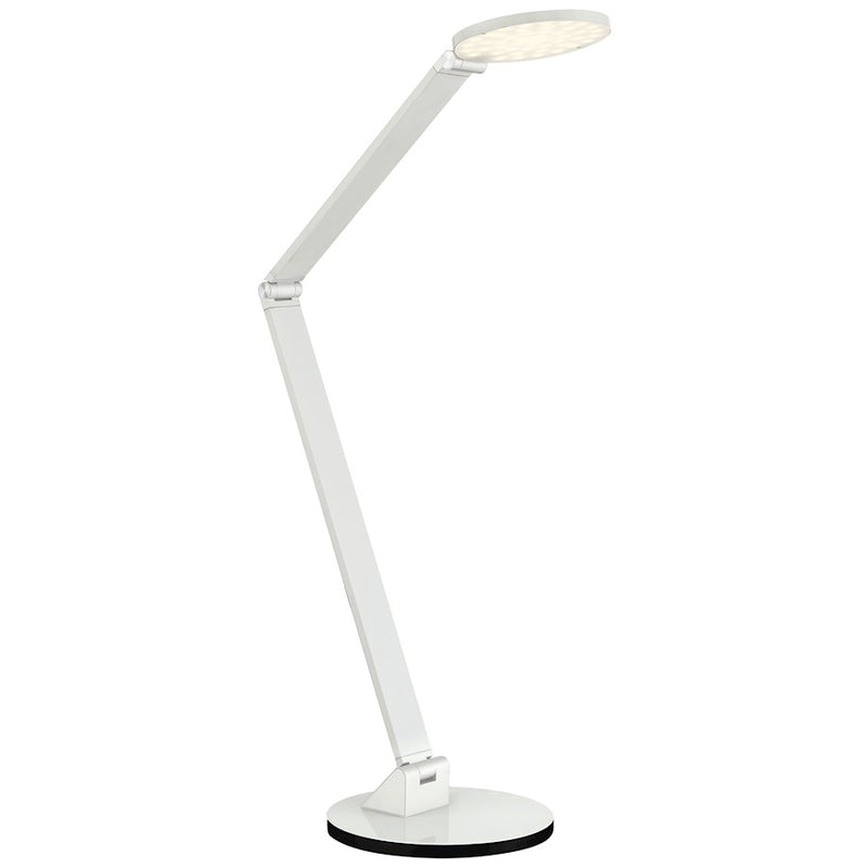 George Kovacs Task LED Table Lamp | Contemporary White Finish | Desk & Bedside Reading | 7 x 8 x 29 in | Model P305-1-044-L