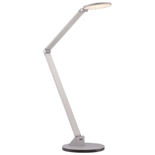 George Kovacs Task Portable LED Table Lamp | Contemporary Chiseled Nickel | Desk & Bedside Reading Light | 7.75 x 7 x 28.75 in | Model P305-1-654-L