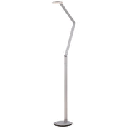 George Kovacs LED Floor Lamp | Contemporary Chiseled Nickel | Living Room & Reading Nook | 33 x 9 x 8 in, Integrated LED | Model P305-2-654-L