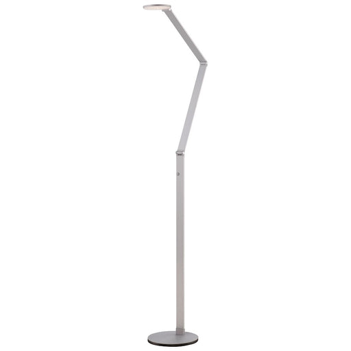 George Kovacs LED Floor Lamp | Contemporary Chiseled Nickel | Living Room & Reading Nook | 33 x 9 x 8 in, Integrated LED | Model P305-2-654-L