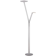 George Kovacs 2-Light LED Floor Lamp | Contemporary Chiseled Nickel | Living Room & Reading Nook | 71 in Tall, 16W LED | Model P305-3-654-L