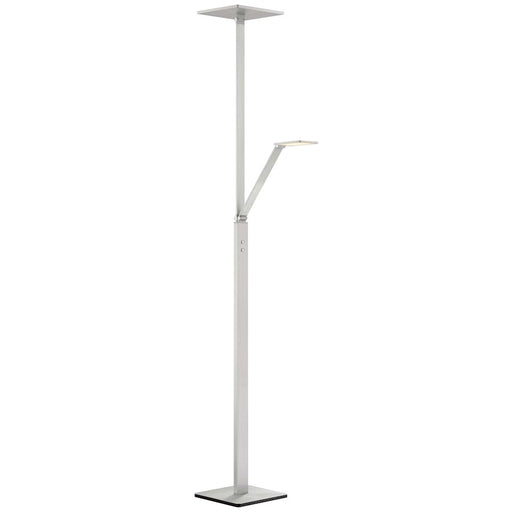 George Kovacs LED Floor Lamp | Transitional Chiseled Nickel | Living Room & Bedroom Reading Light | 72 in H, Integrated LED | Model P305-5-654-L