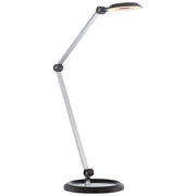 George Kovacs P306-1-077-L LED Table Lamp | Chrome with Black Shade Contemporary Task | Living Room & Bedroom Desk | Model P306-1-077-L