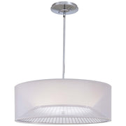 George Kovacs 25in 3-Light Drum Pendant | Contemporary Chrome Metal | Kitchen Island & Dining Room | 25.25 x 8.75 in | Model P313-077
