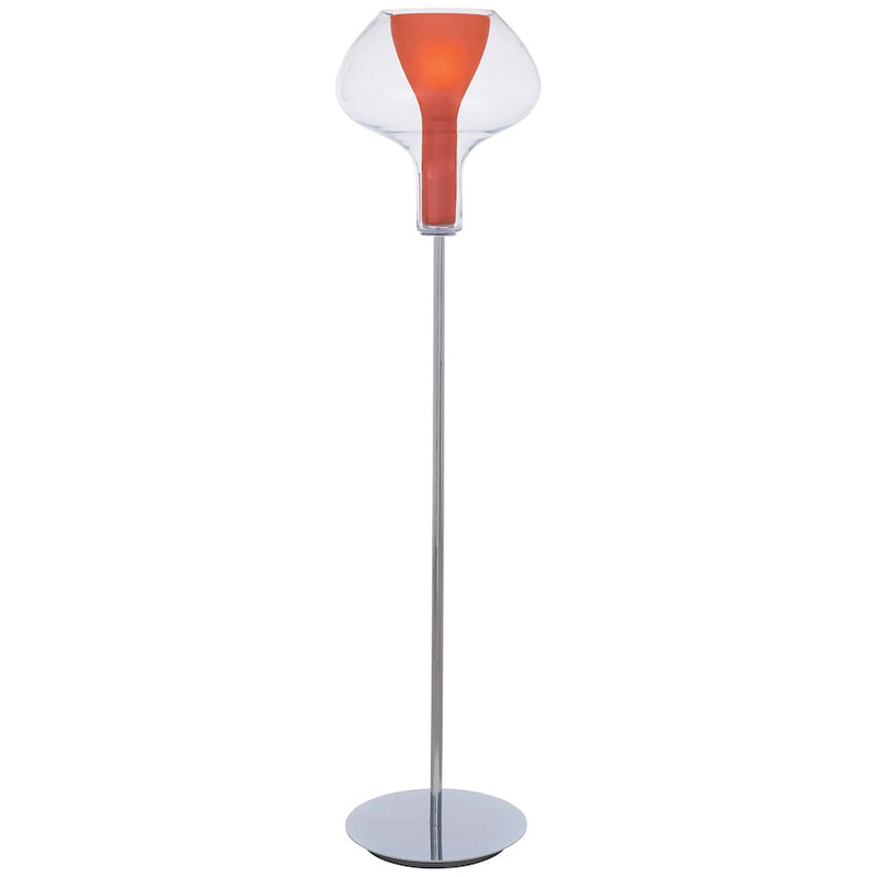 George Kovacs Soft 23in 1-Light Torchiere Floor Lamp | Chrome | Living Room & Bedroom | 12 x 23 in | Model P3801-077