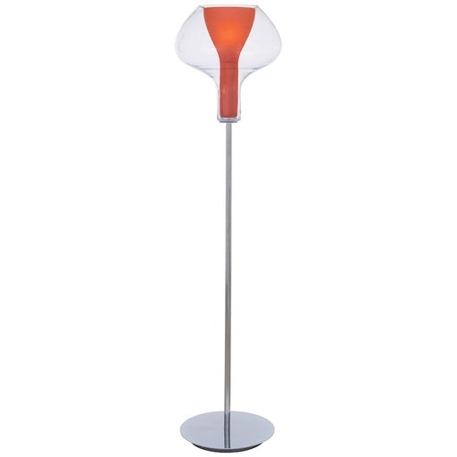 George Kovacs Soft 23in 1-Light Torchiere Floor Lamp | Chrome | Living Room & Bedroom | 12 x 23 in | Model P3801-077