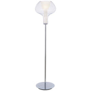 George Kovacs Soft 14in 1-Light Torchiere Floor Lamp | Contemporary Chrome | Living Room & Bedroom | 16 x 14 in | Model P3808-077