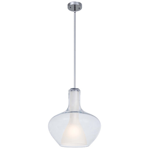 George Kovacs Soft 23in 1-Light Pendant | Contemporary Chrome | Kitchen Island & Dining Room | 5 x 23 in | Model P3809-077