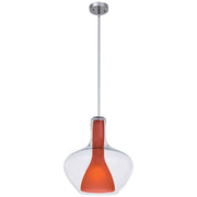 George Kovacs Soft 16in 1-Light Pendant | Contemporary Chrome and Clear Glass | Kitchen Island & Dining Room | 16 x 16 x 17 in | Model P3811-077
