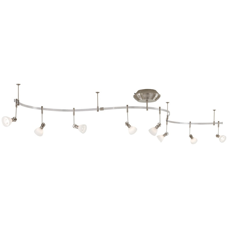 George Kovacs Lightrail 264in 8-Light Track Lighting Kit | Brushed Nickel Contemporary | Living Room & Family Room | 264 x 9 x 4 in | Model P4078-084