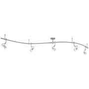 George Kovacs Lightrail 192in 5-Light Track Lighting Kit | Silver Contemporary | Living Room & Family Room | 192 x 2 x 49 in | Model P4116-609