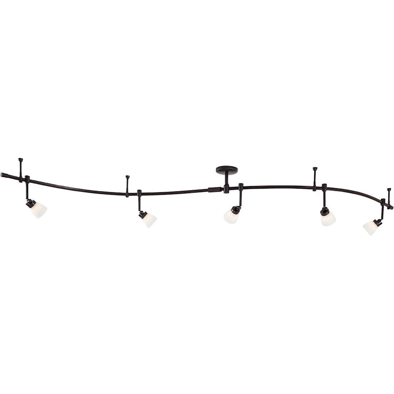 Minka George Kovacs GK Lightrail 5-Light Flex Track Kit | Transitional Sable Bronze Patina | Kitchen & Living Room Accent | Model P4216-467-L