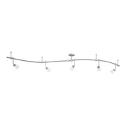Minka George Kovacs GK Lightrail 5-Light Flex Track Kit | Transitional Silver | Kitchen & Living Room Accent | 5 x 12 in | Model P4216-609-L