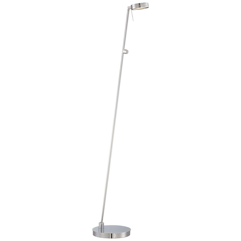George Kovacs Reading Room 50in Floor Lamp | Contemporary Chrome | Living Room & Office Reading Light | 8 x 50 in | Model P4304-077