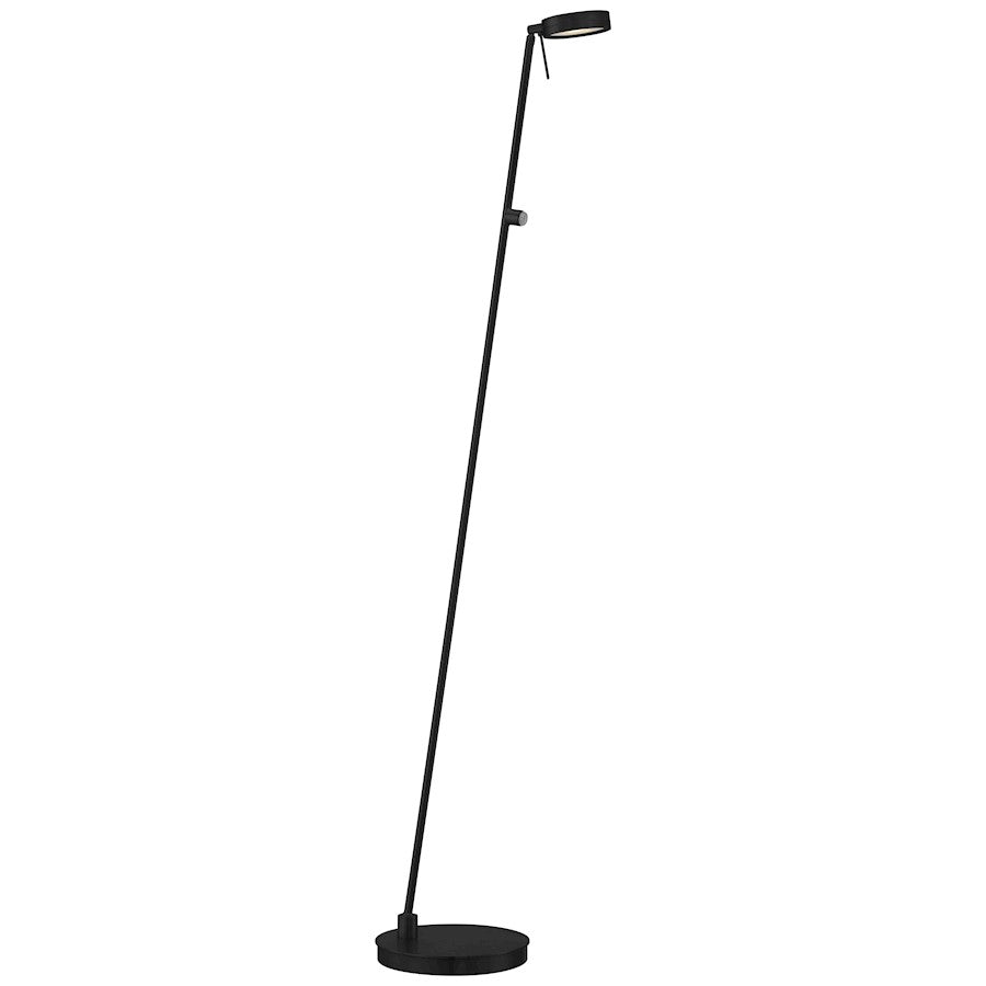 Minka George Kovacs Task Portable 1 Lt 50" Floor Lamp, Coal/Aluminum - P4304-66A