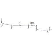 George Kovacs GK Lightrail 5-Light LED Track Lighting Kit | Contemporary Brushed Nickel | Living Room & Kitchen Accent | 5 x 10 in | Model P4305-084