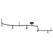 George Kovacs GK Lightrail 5-Light LED Monorail Kit | Contemporary Sable Bronze Patina Track Lighting | Living Room & Kitchen | Model P4305-467