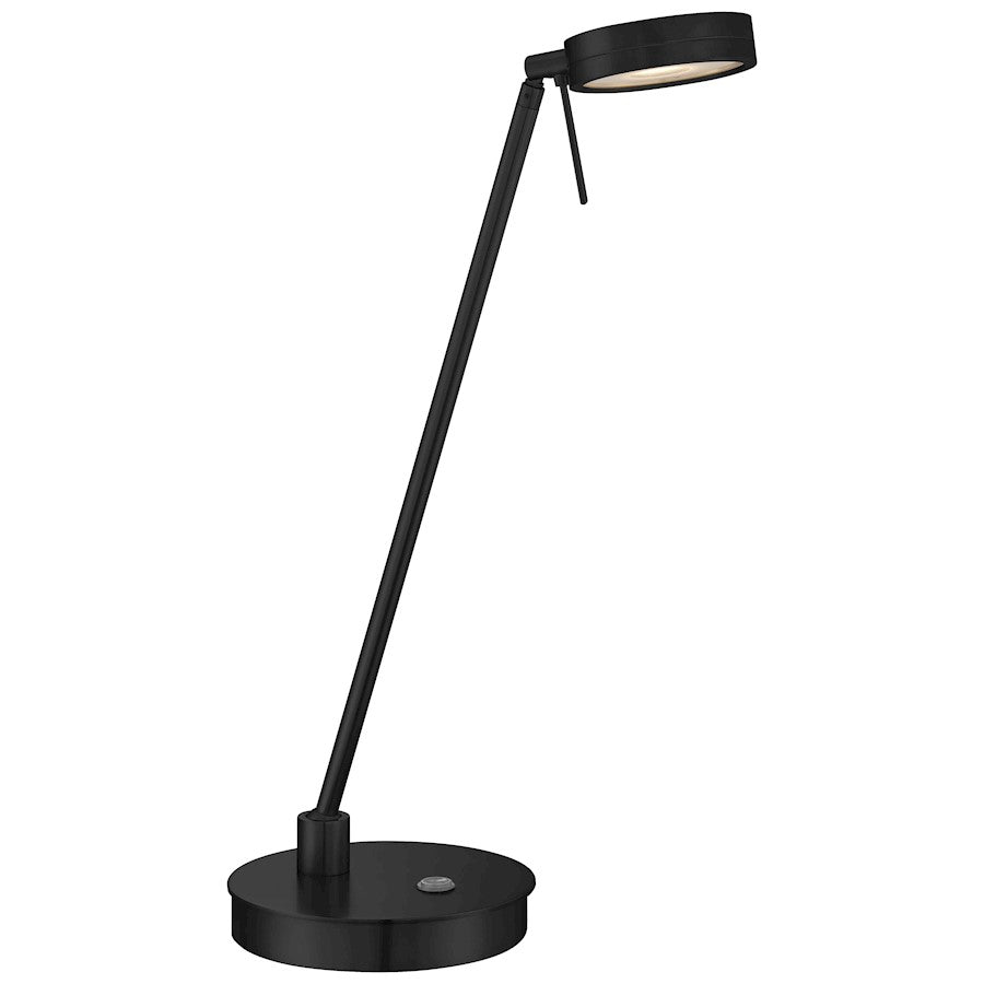 Minka George Kovacs Task Portable 1 Lt 18" Table Lamp, Coal/Aluminum - P4306-66A