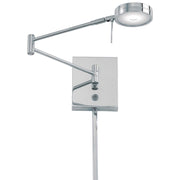 George Kovacs George's Reading Room Swing Arm LED Wall Lamp | Contemporary Chrome Wall Sconce | Bedroom & Office Reading Light | Model P4308-077