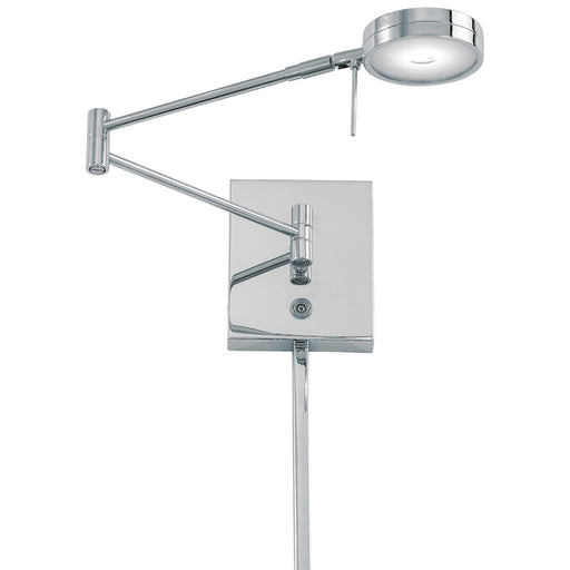 George Kovacs George's Reading Room Swing Arm LED Wall Lamp | Contemporary Chrome Wall Sconce | Bedroom & Office Reading Light | Model P4308-077