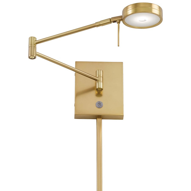 George Kovacs Reading Room 14in 1-Light Swing Arm Wall Sconce | Contemporary Honey Gold | Living Room & Bedroom Reading Light | Model P4308-248
