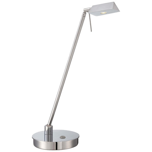 George Kovacs Reading Room LED Table Lamp | Contemporary Chrome | Living Room & Bedroom Reading Light | 6 x 19 in | Model P4316-077