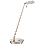 George Kovacs George's Reading Room 19in LED Pharmacy Table Lamp | Contemporary Brushed Nickel | Bedroom & Office Reading Light | Model P4316-084