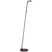 George Kovacs Reading Room 50in LED Floor Lamp | Contemporary Chocolate Chrome Metal | Living Room & Home Office Reading | Model P4324-631