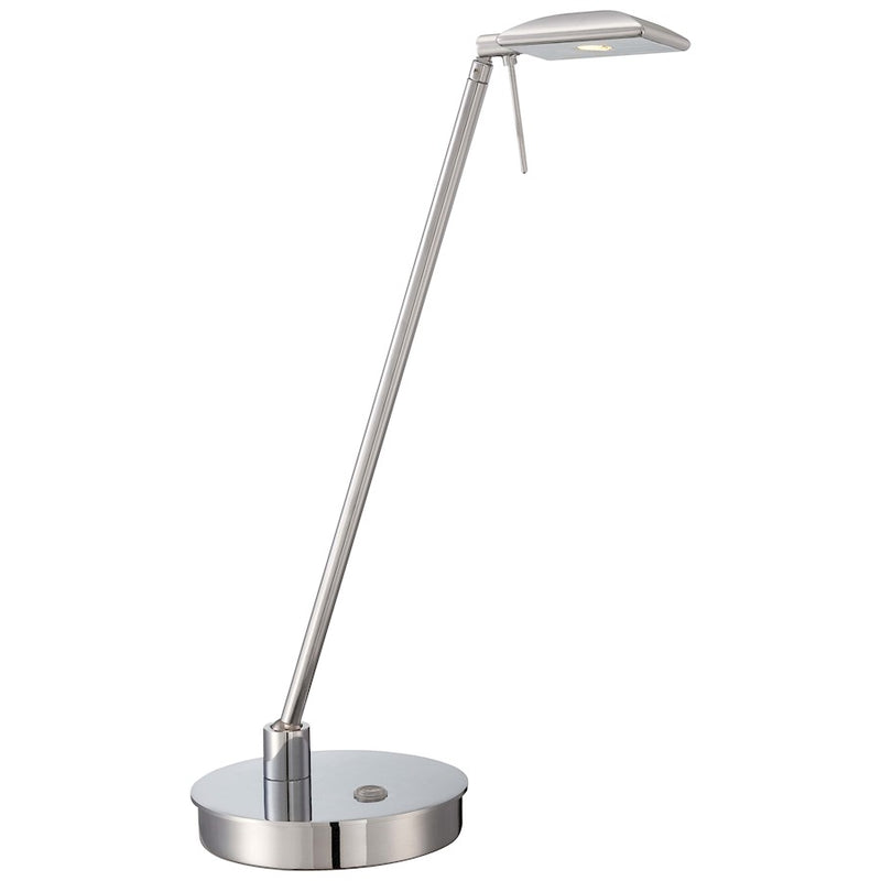 George Kovacs Reading Room 19in LED Pharmacy Table Lamp | Contemporary Chrome Metal | Desk & Bedside Reading | 6 x 7 x 19 in | Model P4326-077
