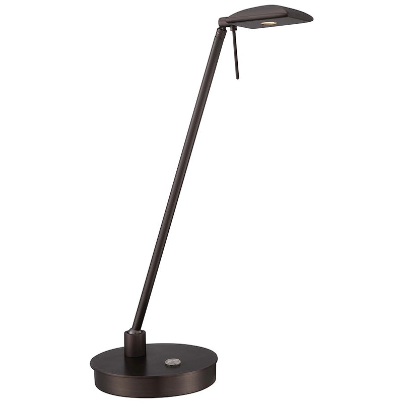 George Kovacs Reading Room 19in 1-Light LED Pharmacy Table Lamp | Contemporary Copper Bronze Patina Metal | Bedroom & Office | Model P4326-647