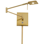 George Kovacs Reading Room 1-Light LED Swing Arm Wall Lamp | Honey Gold Finish | Bedroom & Office Reading Light | 14 x 11 x 6 in | Model P4328-248