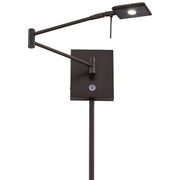 George Kovacs Reading Room 14in 1-Light Swing Arm Wall Sconce | Contemporary Copper Bronze Patina | Living Room & Bedroom Reading | Model P4328-647