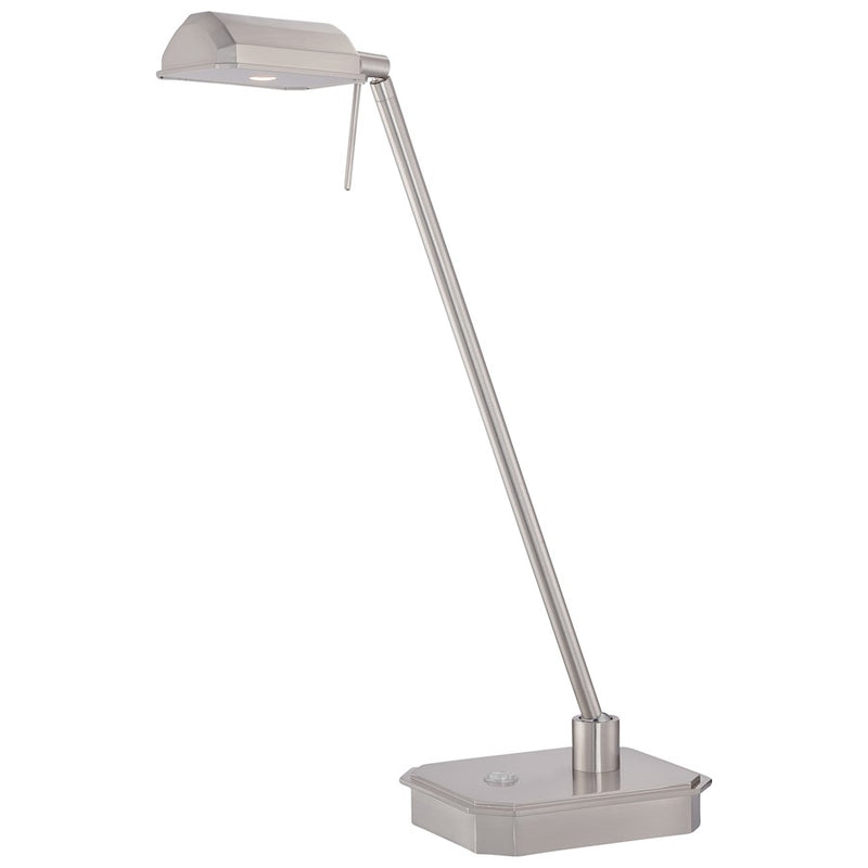 George Kovacs Reading Room 20in LED Task Table Lamp | Contemporary Brushed Nickel | Desk & Home Office | 5 x 6 x 20 in | Model P4346-084