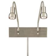 George Kovacs Save Your Marriage 2-Light Wall Sconce | Contemporary Brushed Nickel | Bedroom & Hallway Accent Light | Model P4400-084