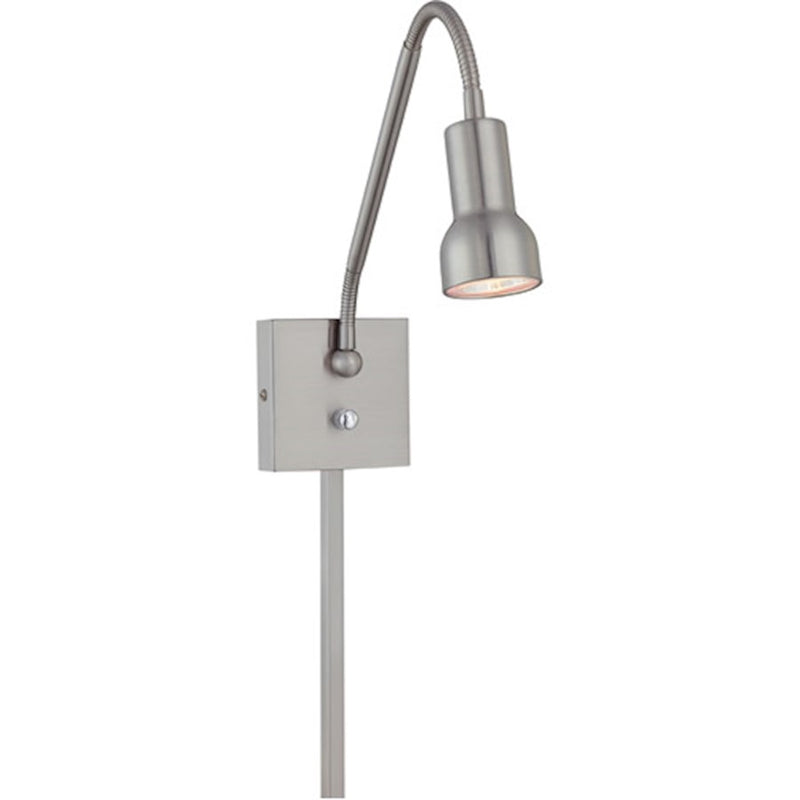 Minka George Kovacs Save Your Marriage 1-Light Wall Lamp | Transitional Brushed Nickel | Hallway & Living Room Accent Light | Model P4401-084-L