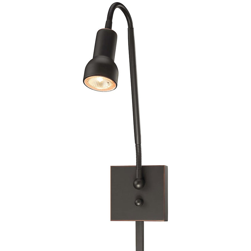 George Kovacs Save Your Marriage 26in 1-Light Task Wall Sconce | Sable Bronze Patina | Bedroom Reading Light | 7 x 4.5 x 25.5 in | Model P4401-467