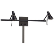 George Kovacs Second Marriage 2-Light Wall Sconce | Contemporary Dark Restoration Bronze | Hallway & Bedroom Accent Light | Model P4440-37B