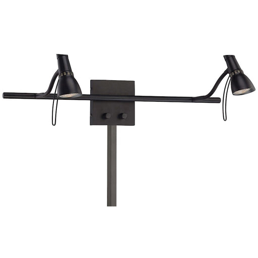 George Kovacs Second Marriage 2-Light Wall Sconce | Contemporary Dark Restoration Bronze | Hallway & Bedroom Accent Light | Model P4440-37B